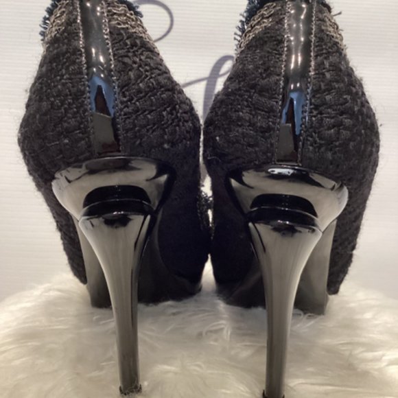 Chanel Platform Tweed Sz 39.5 Shoe - Picture 4 of 6